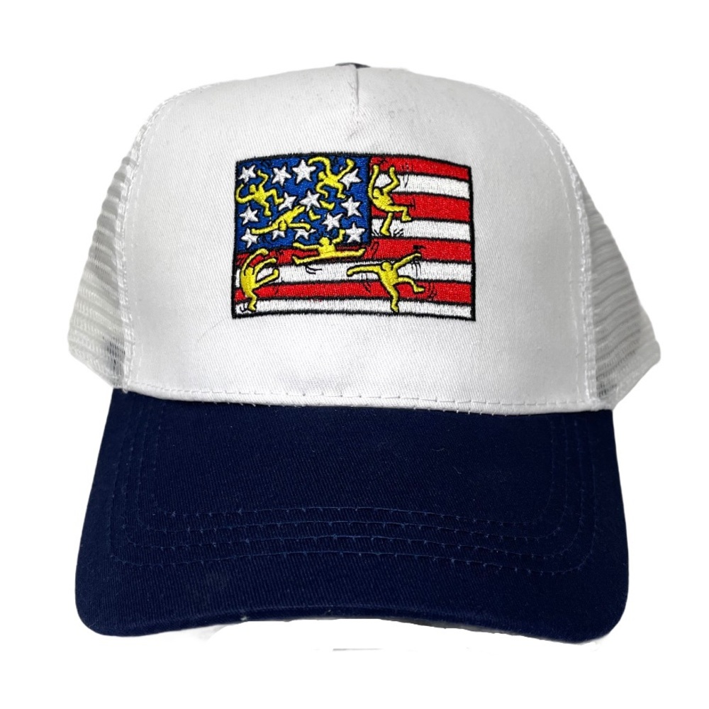 Keith Haring Embroidered Snap Back Trucker Hat